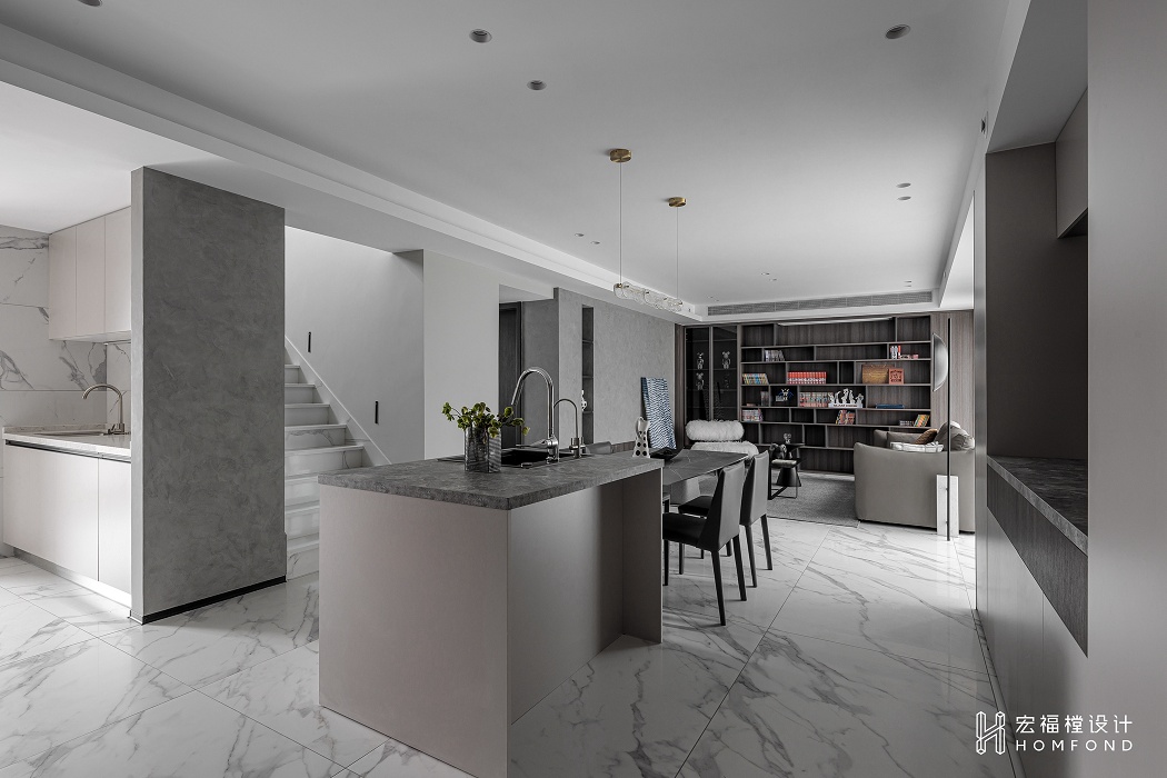 现代都会风格跃层住宅设计丨中国成都丨成都宏福樘设计-40
