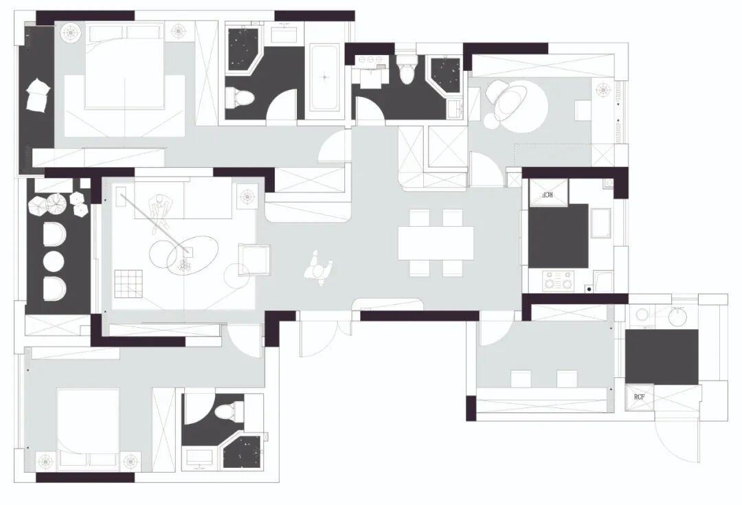 【首发】MH设计新作：素净•情感▏极简表达美学空间-8