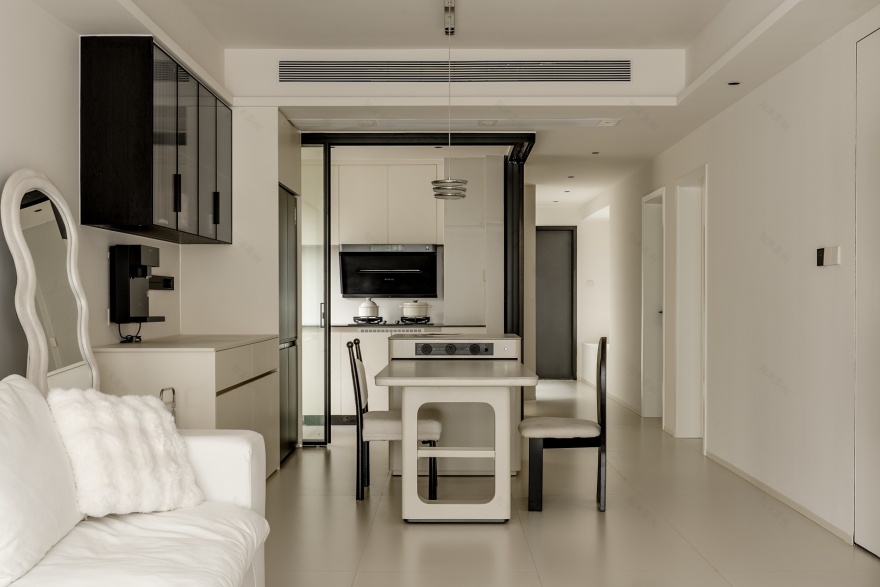 98㎡三房格局,动线重塑×收纳整合×简约奶油风-82