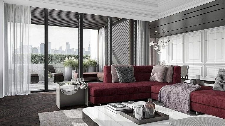 现代简约轻奢风格 | 混搭元素打造高级感大宅-31