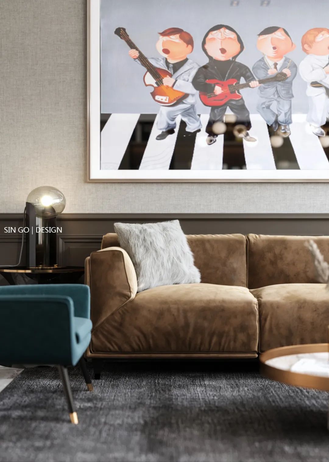 南京•复地朗香 650㎡混搭风别墅设计,现代轻奢质感与法式浪漫的完美融合-0