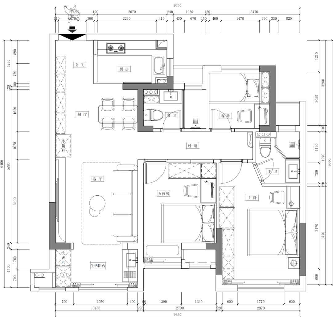 【美家案例】90㎡空间魔法：小户型的精致蜕变-16