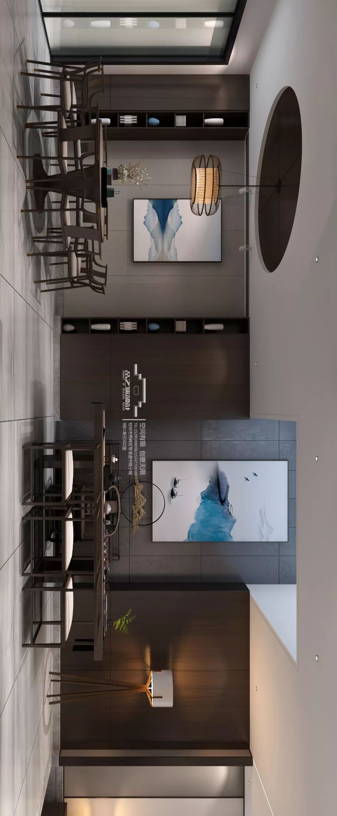 新桂系设计 | 桂林 480㎡别墅空间,品茗生活之美-11