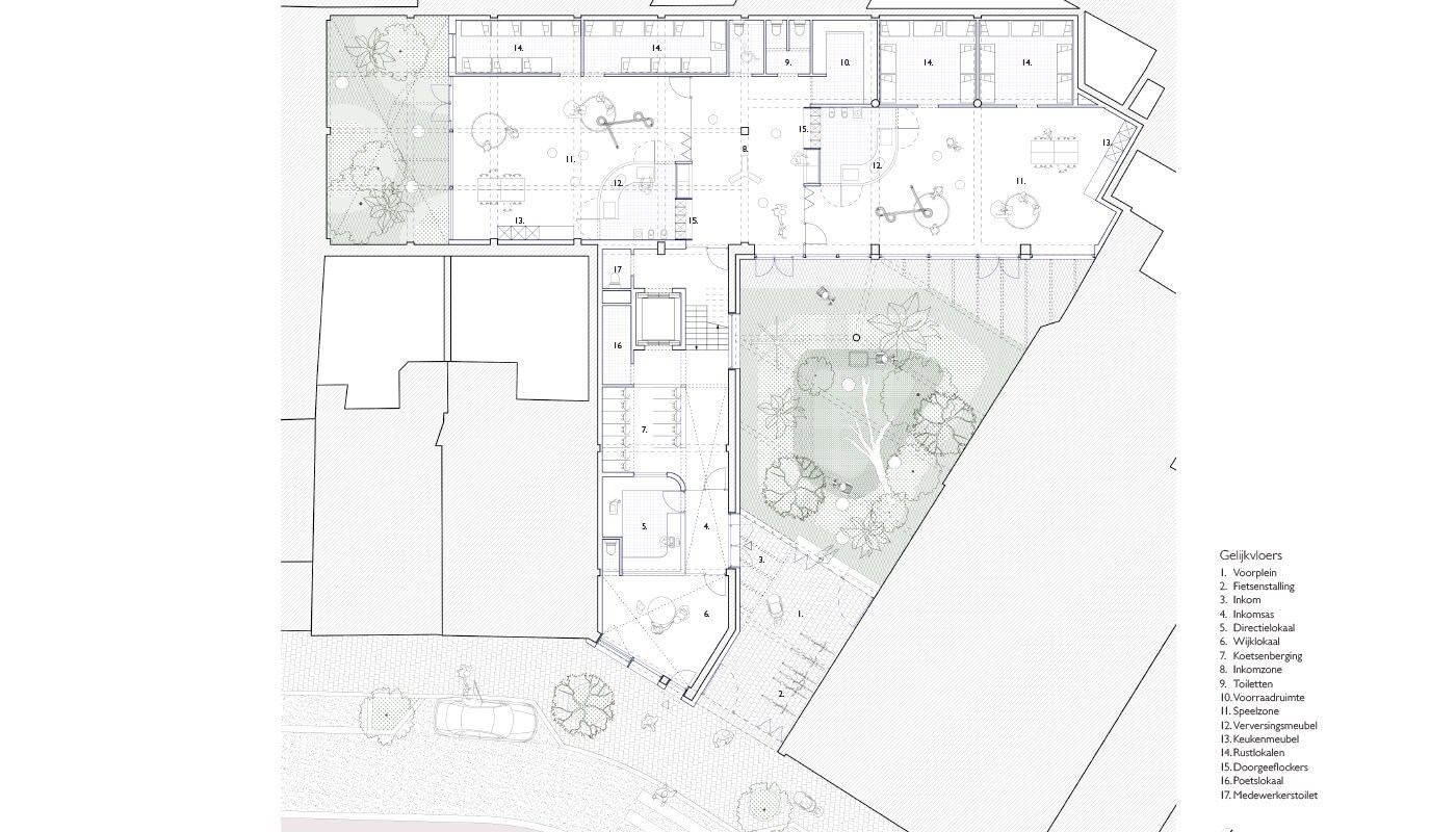 将旧车库改造为明亮的儿童日托中心丨比利时-19