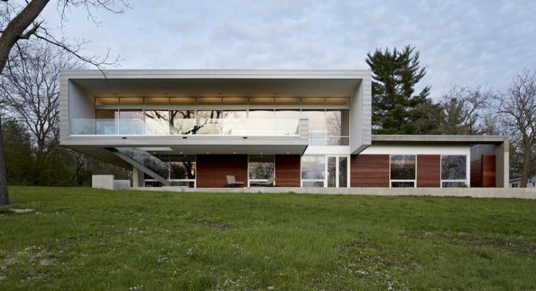 芝加哥 studio dwell architects 打造伊利诺斯州河景别墅-13