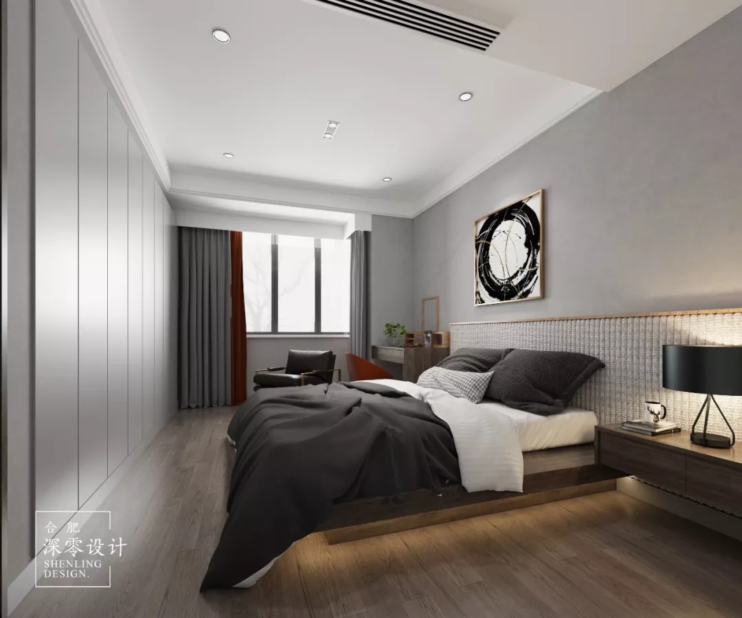 合肥 90㎡现代简约家,半开放式厨房、玻璃隔断打造通透空间-39