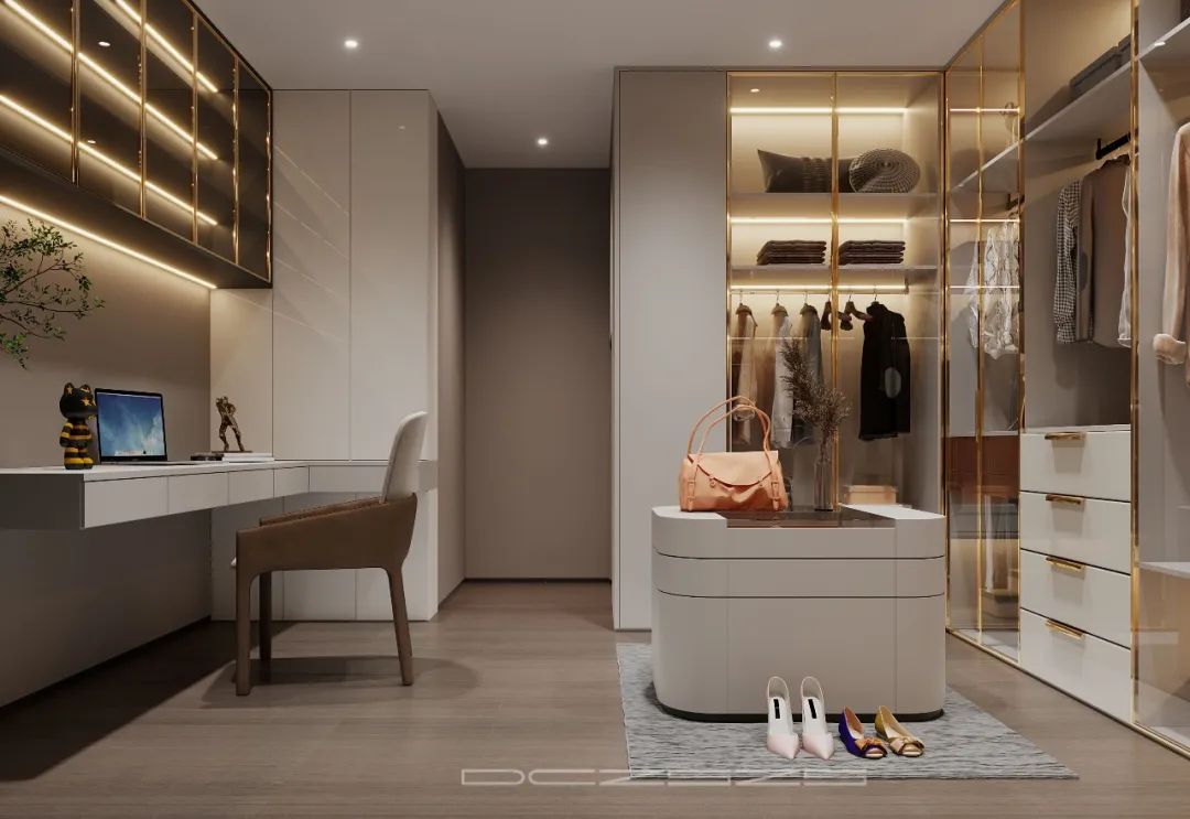 万科金域蓝湾愉景湾现代轻奢风设计丨东成至盛装饰-34