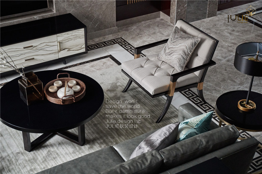 杭州东海闲湖城新中式混搭设计,呈现雅致空间-0