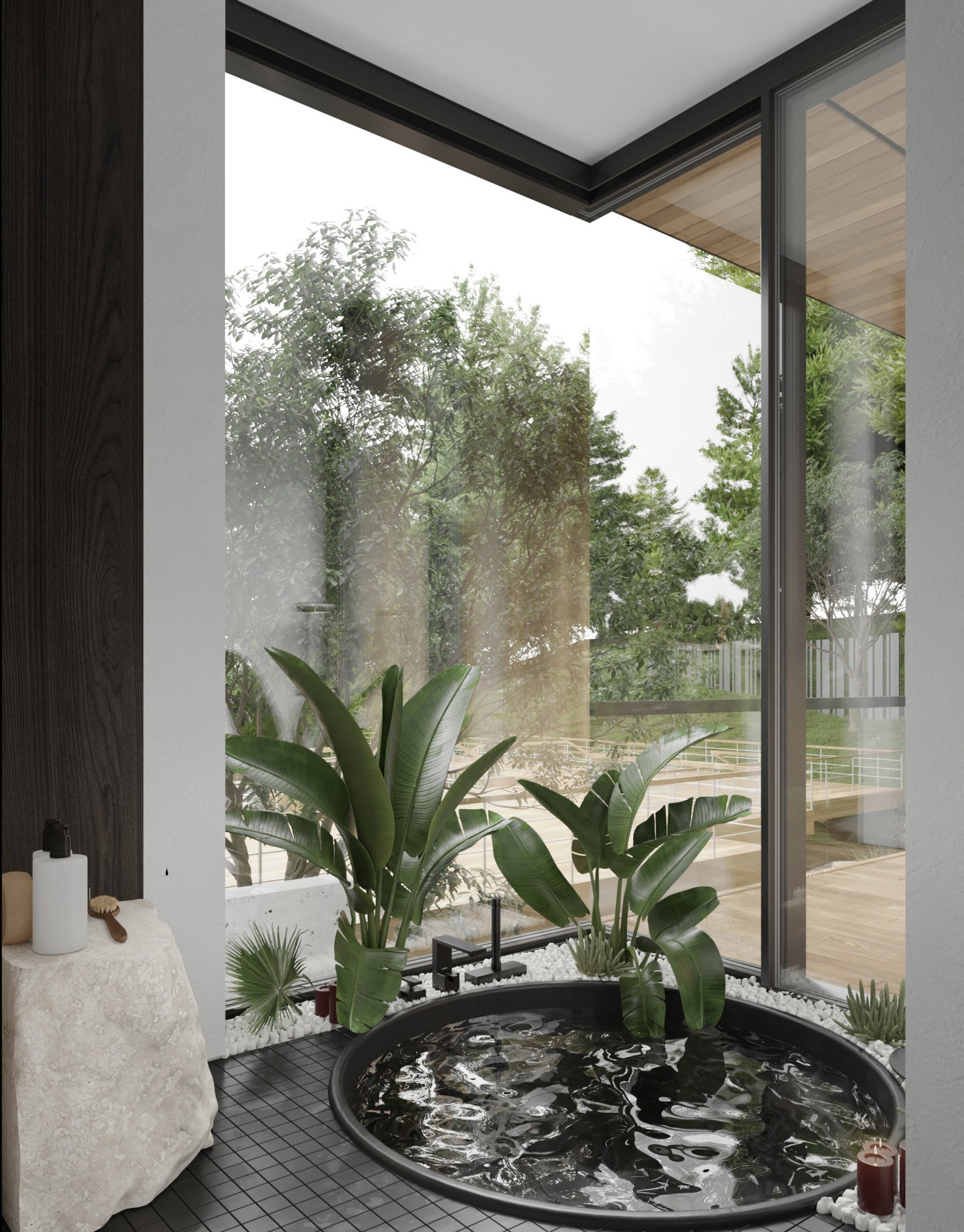 352㎡深色系住宅设计 超有品味的设计-17