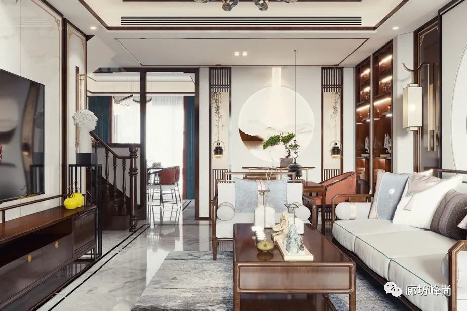 峰尚装饰杨云达案例 | 山水沉香新中式，鸿坤理想澜湾 130㎡-36