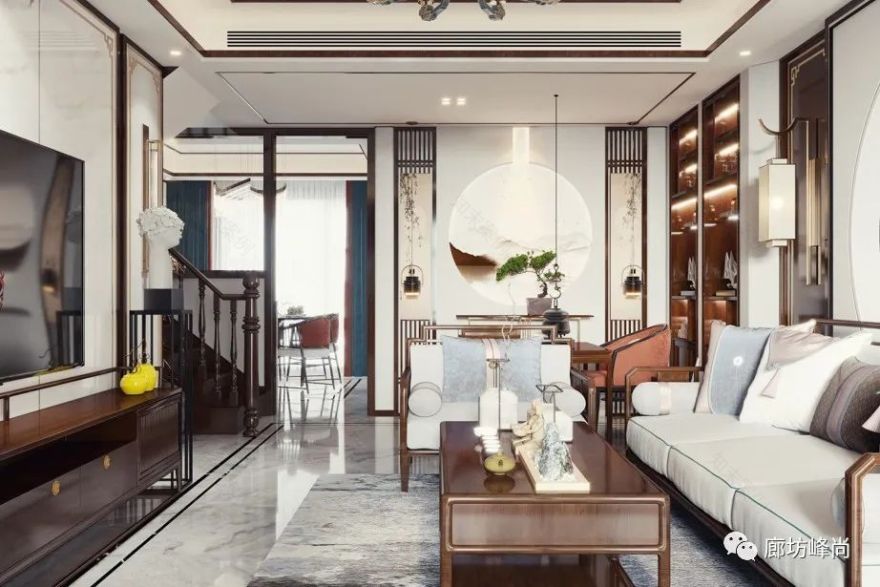 峰尚装饰杨云达案例 | 山水沉香新中式,鸿坤理想澜湾 130㎡-36