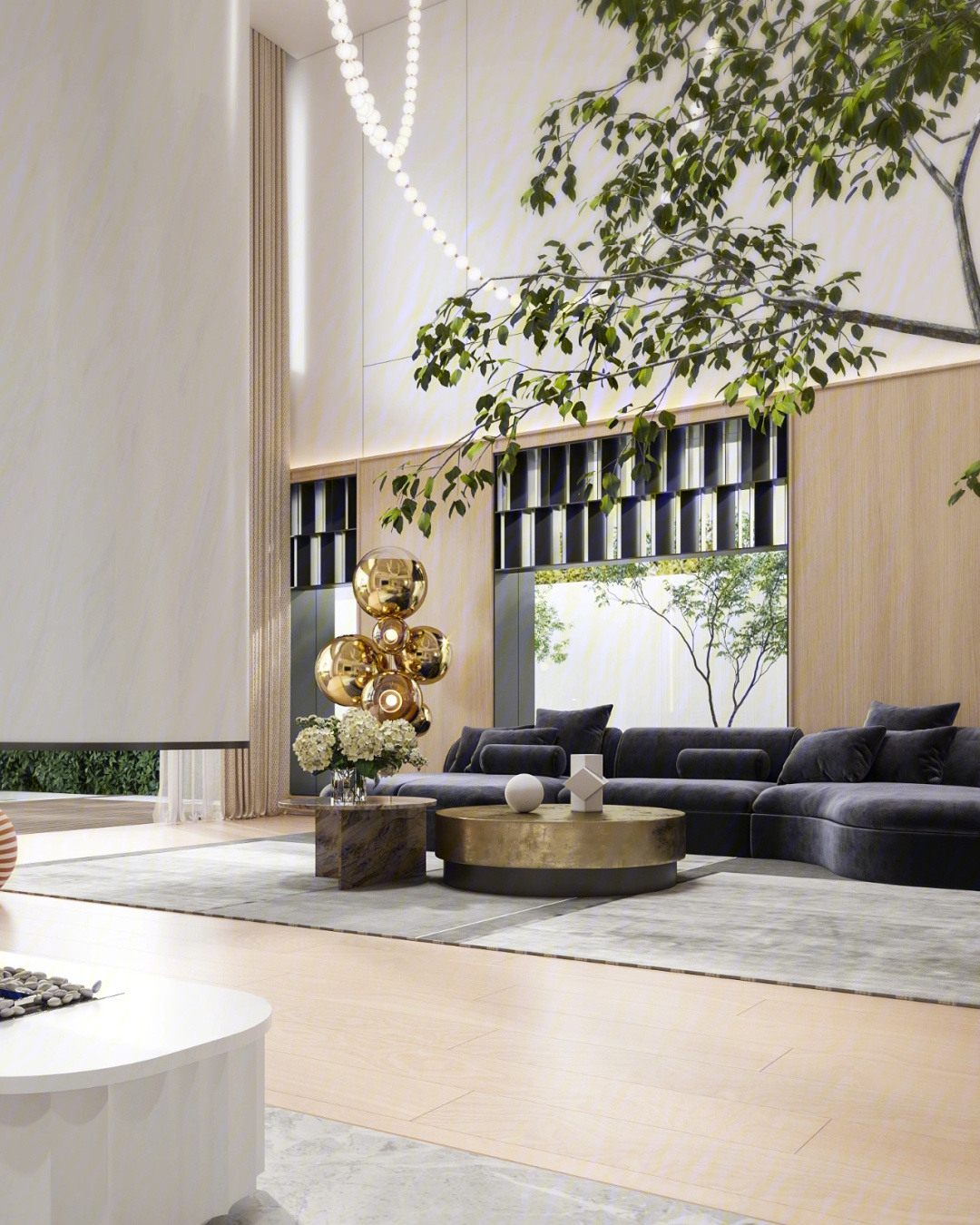 现代简约下沉式客厅-16