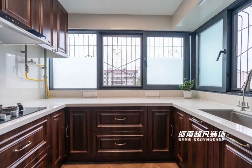 完工首发丨管城区金城街30号院,123㎡老房翻新,美式复古设计,优雅低调绽放-89