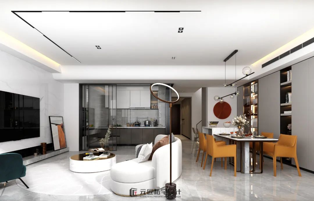 九里晴川 | 220㎡顶楼复式 精致简约感 舒适而自然-13