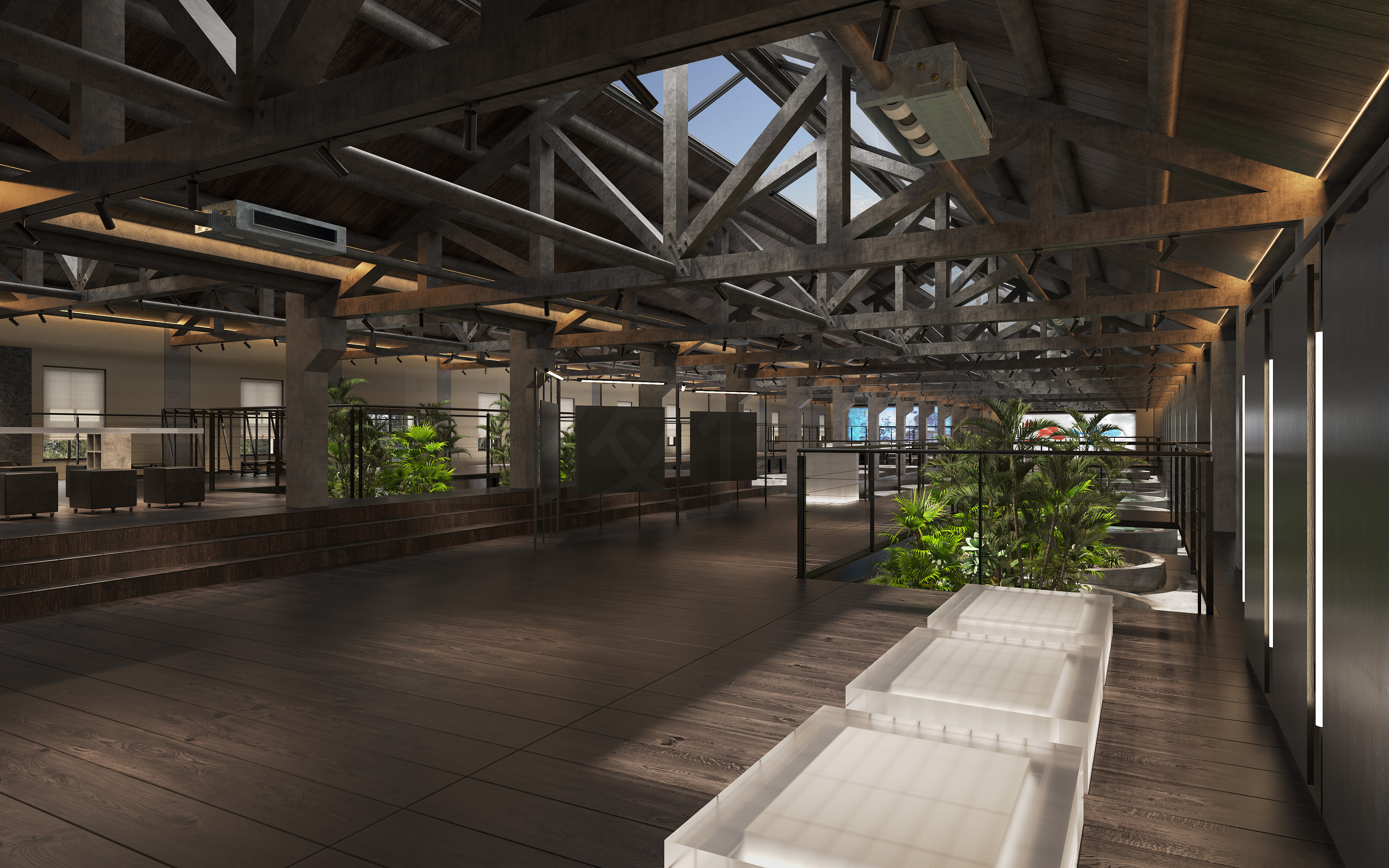 厂房改造 休闲茶饮会所-3