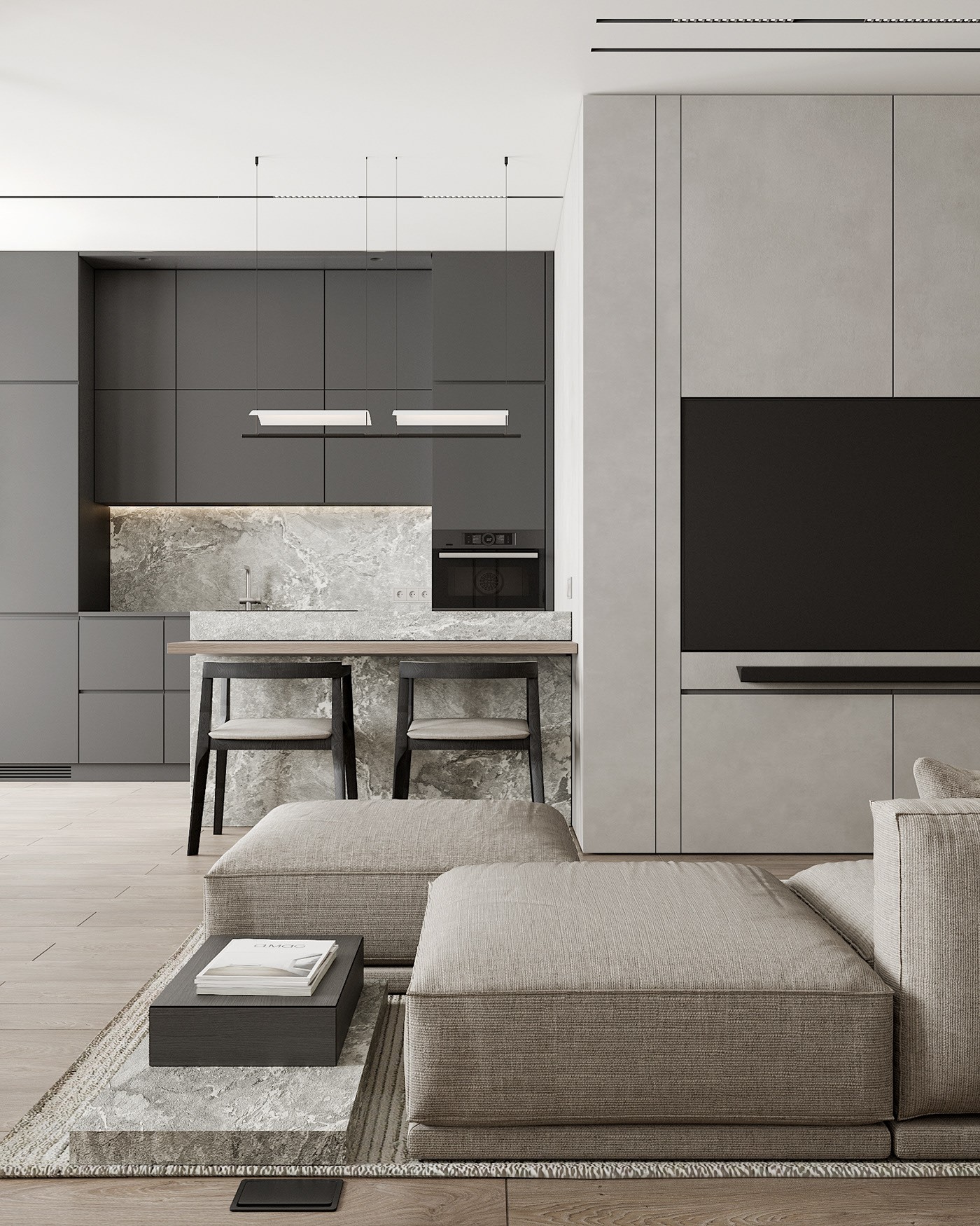 中性色系公寓设计 超高级！-1