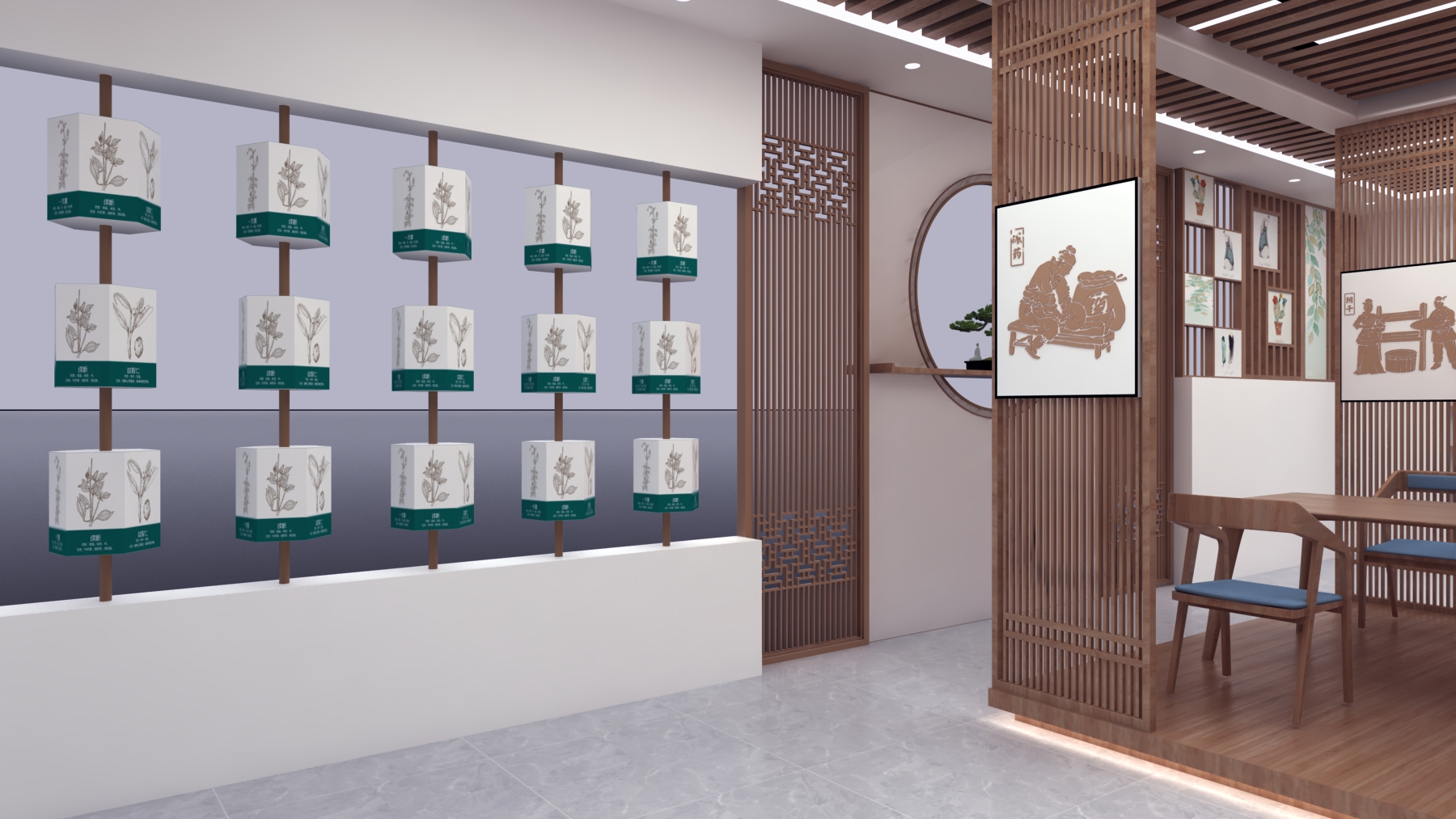 中医展馆展示设计3D效果图-5
