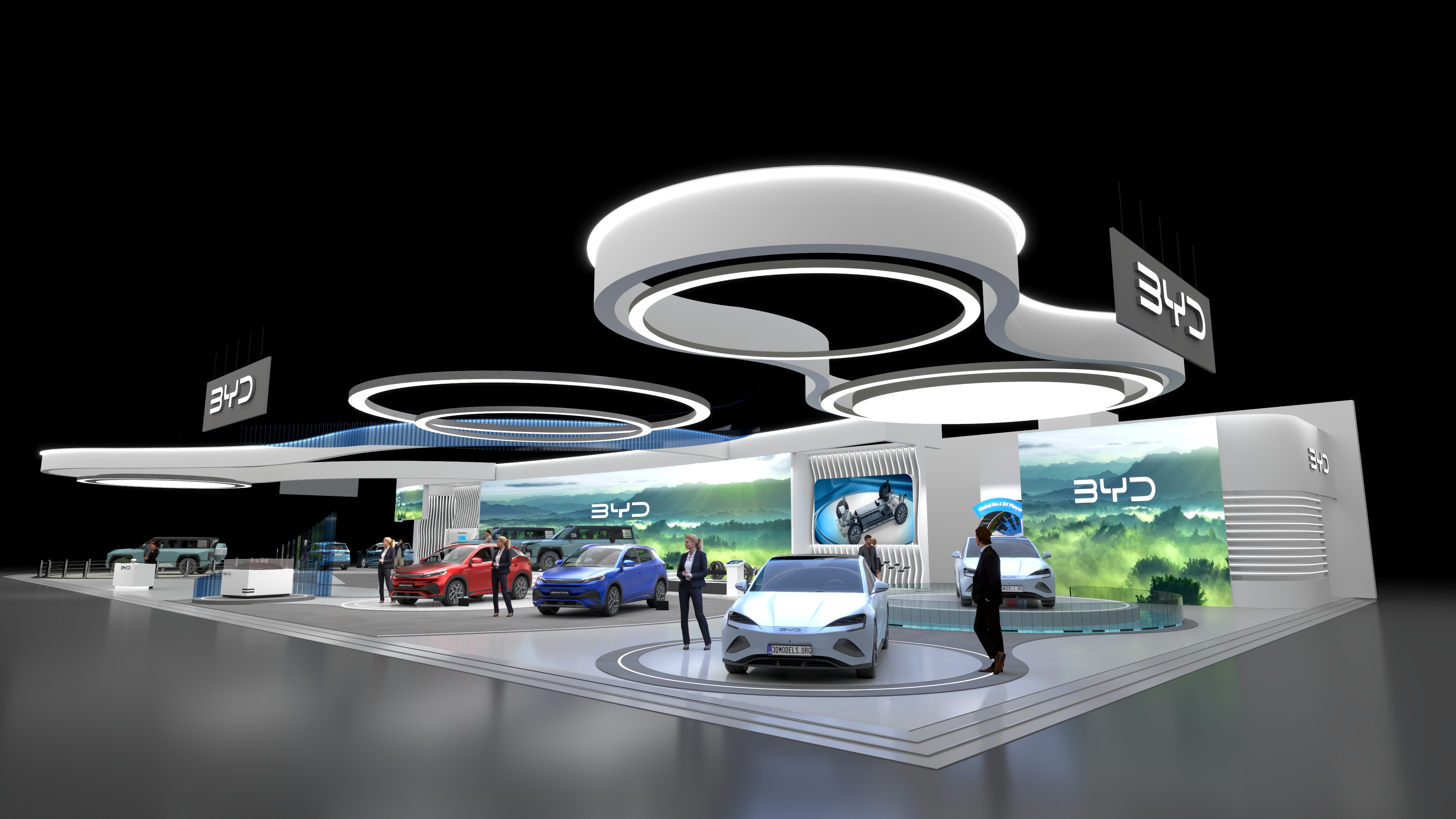 汽车展厅 BYD Stall Design (Auto Expo)-6