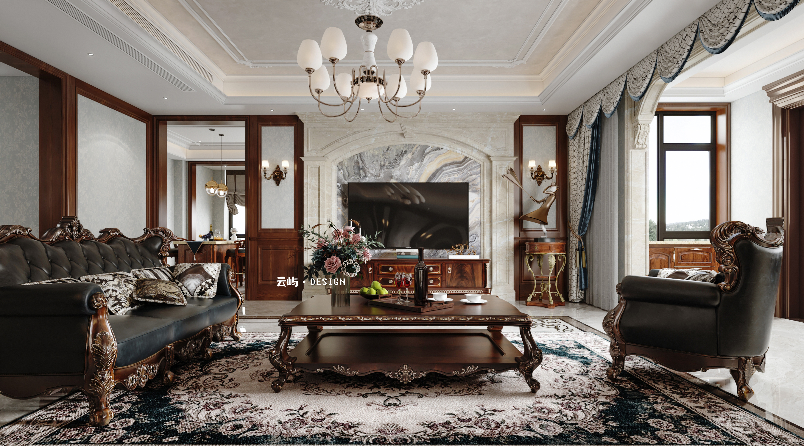 现代轻奢大平层,美式合集-22