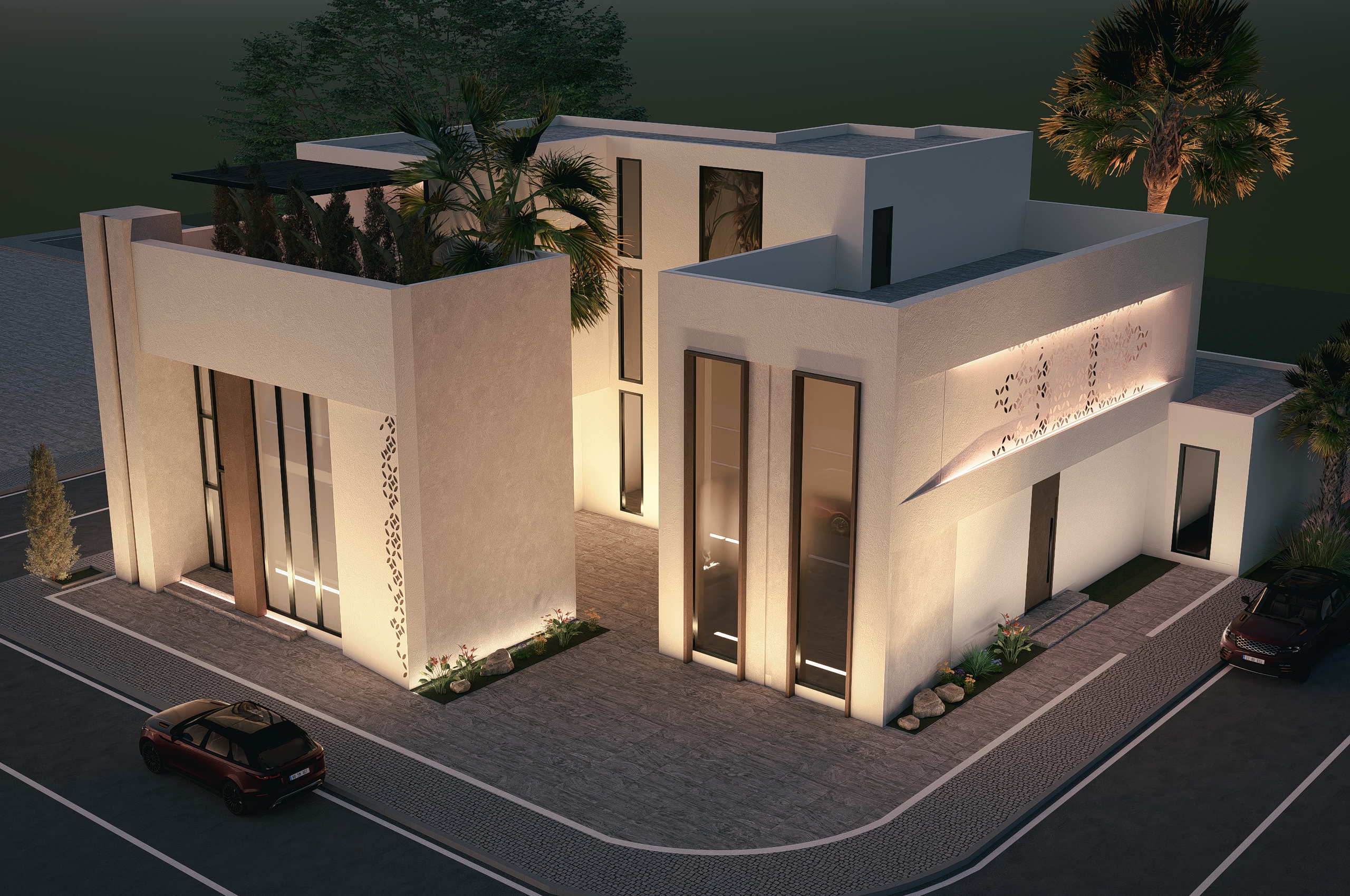 واجهة فيلا على نمط الساحل الشرقي المعاصر-2