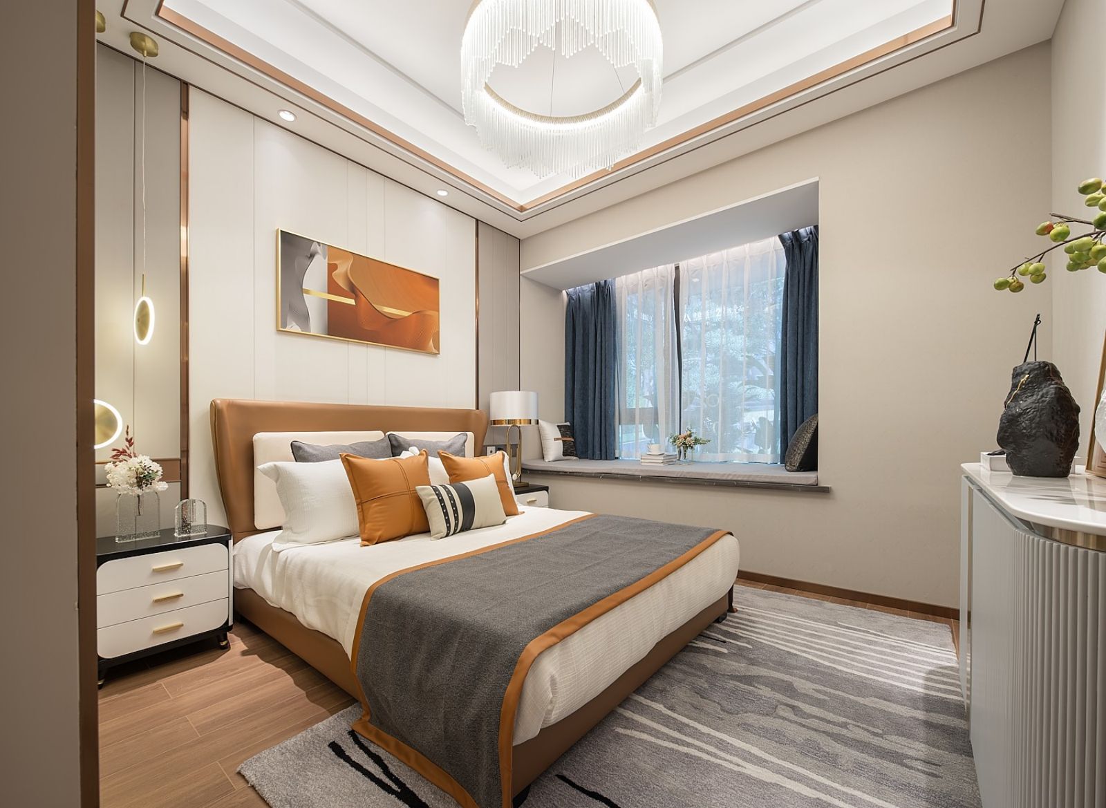 现代客餐厅,卧室,儿童房设计丨中国驻马店丨运成设计-13