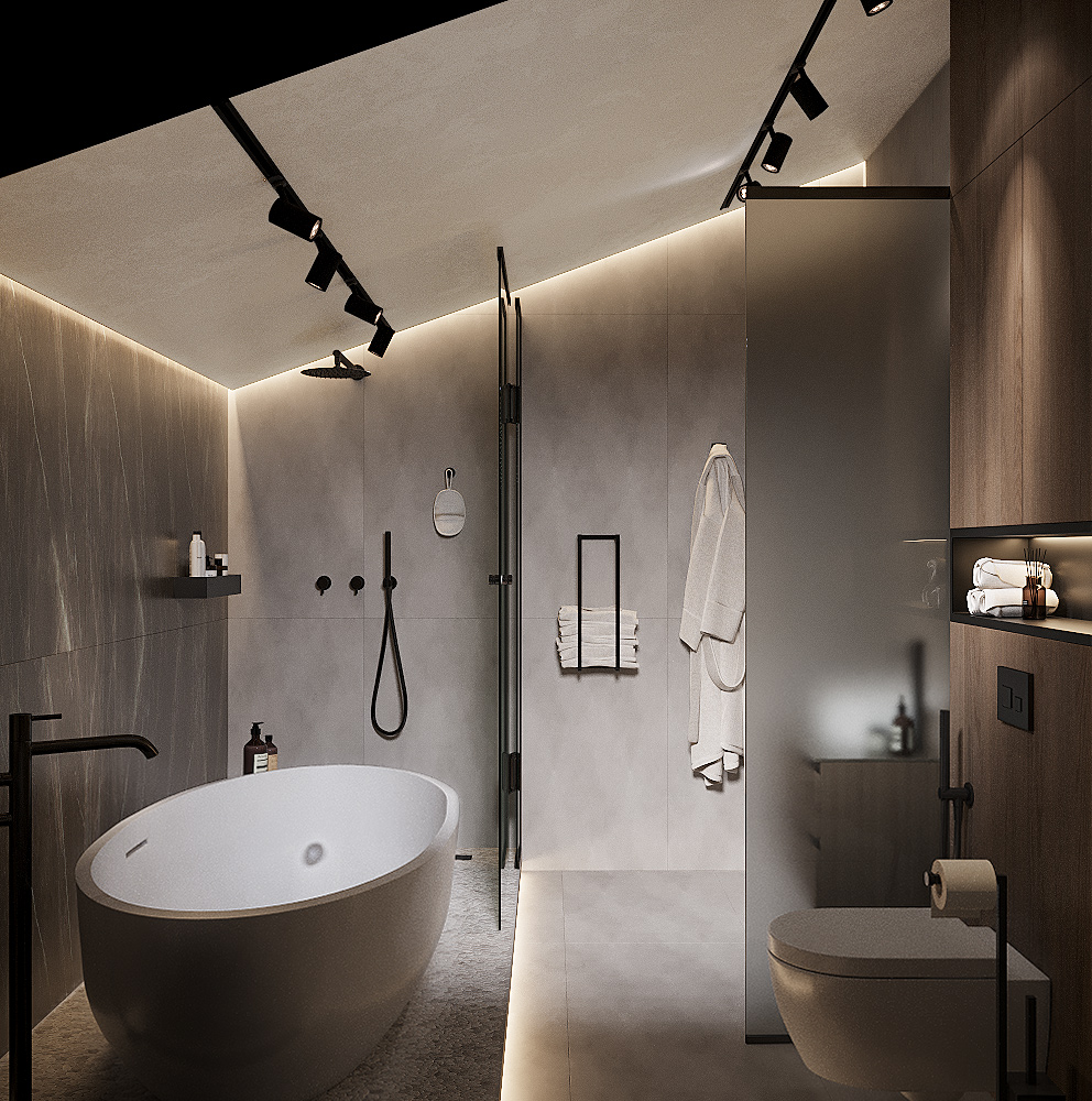 黑色洗衣房和浴室-3