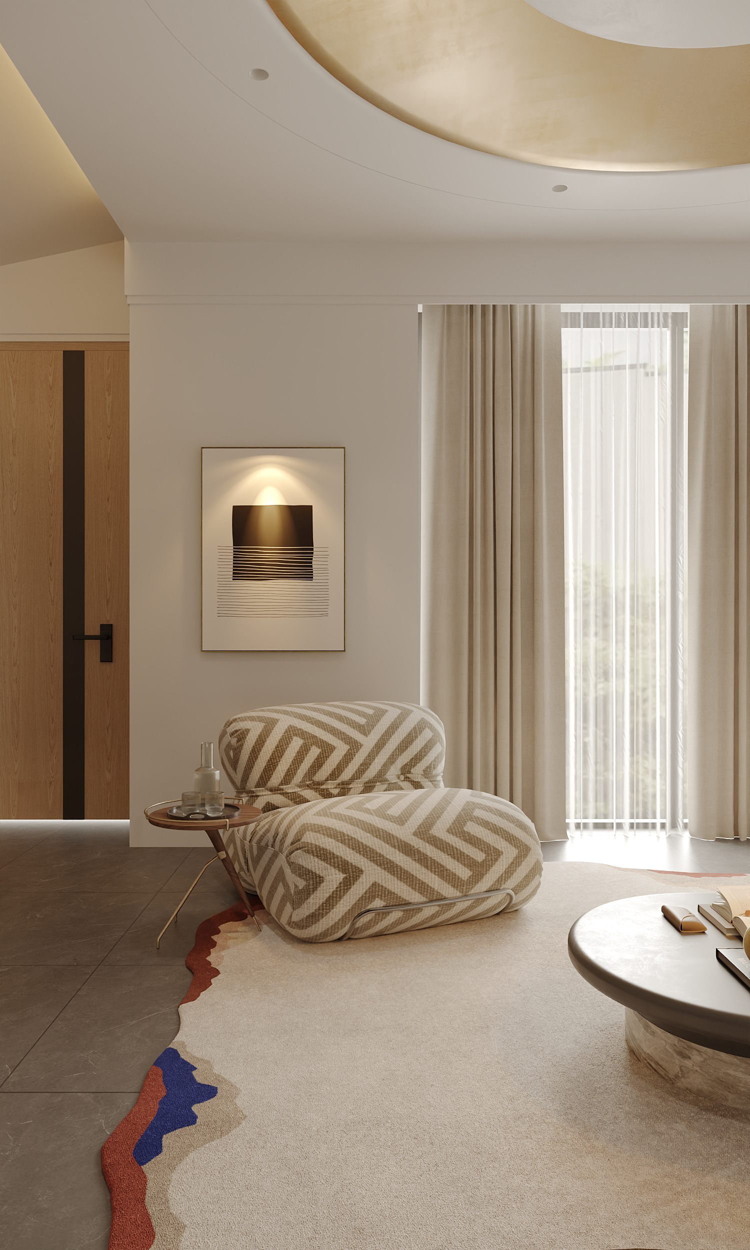 Full 3dsMax Vip Livingroom And Kitchen Scene-7