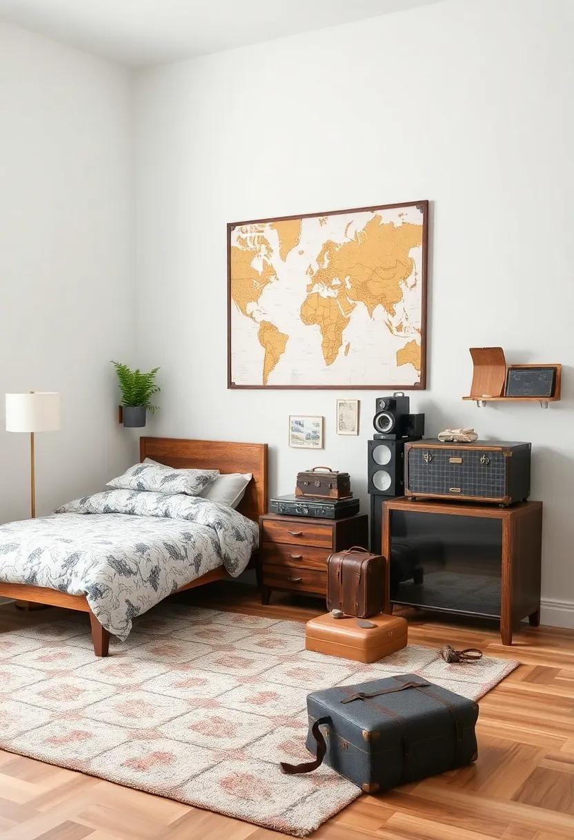 探索风格:打造复古旅行风男孩青少年房间-97