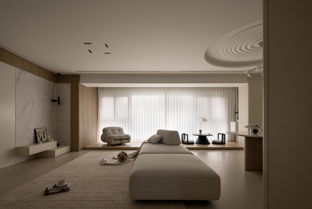 140㎡原木风奶油色公寓设计丨中国浙江丨陈芮蕊-9