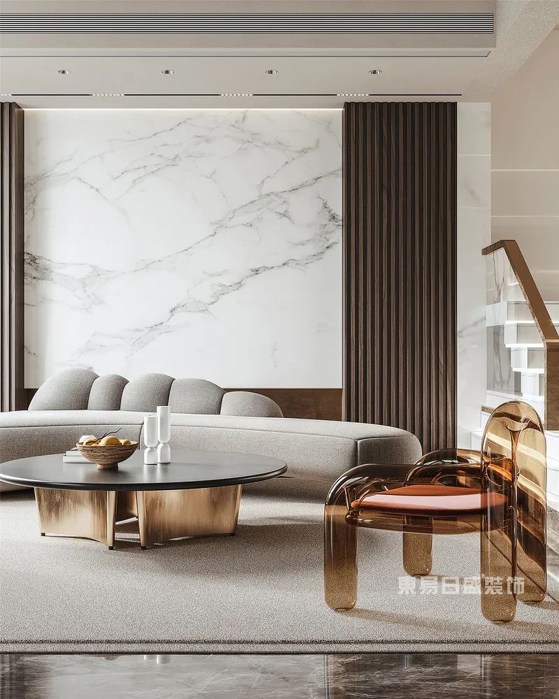 【首发】于凯作品：春酲 | 中梁壹号院350㎡现代风格别墅装修-38