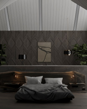 House in the mountains (master bedroom and wardrobe)