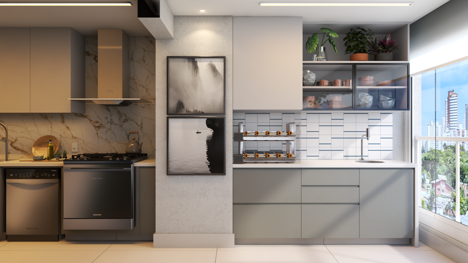 Apt·Glass 厨房或Apt·Glass 炊具丨ZEDY ARQUITETURA-4