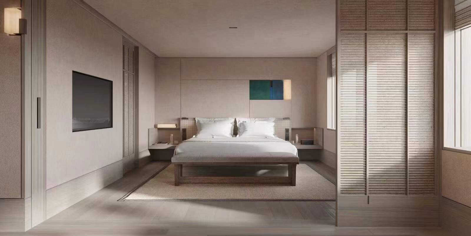 酒店|以简约为主,空间内没有复杂的造型设计-2