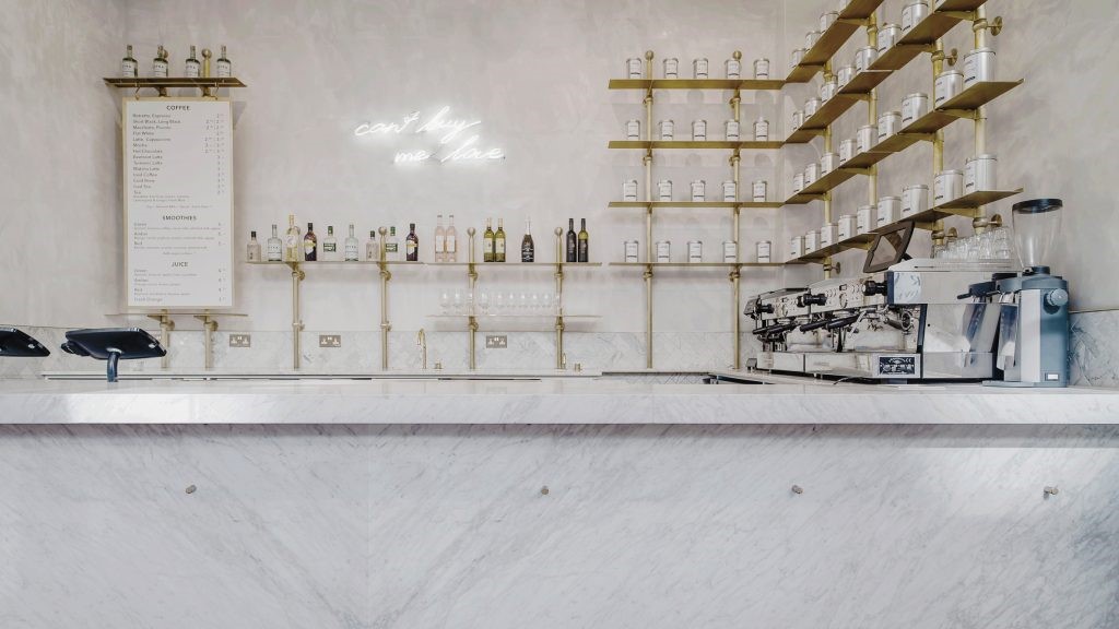 大理石丰富的咖啡馆-0