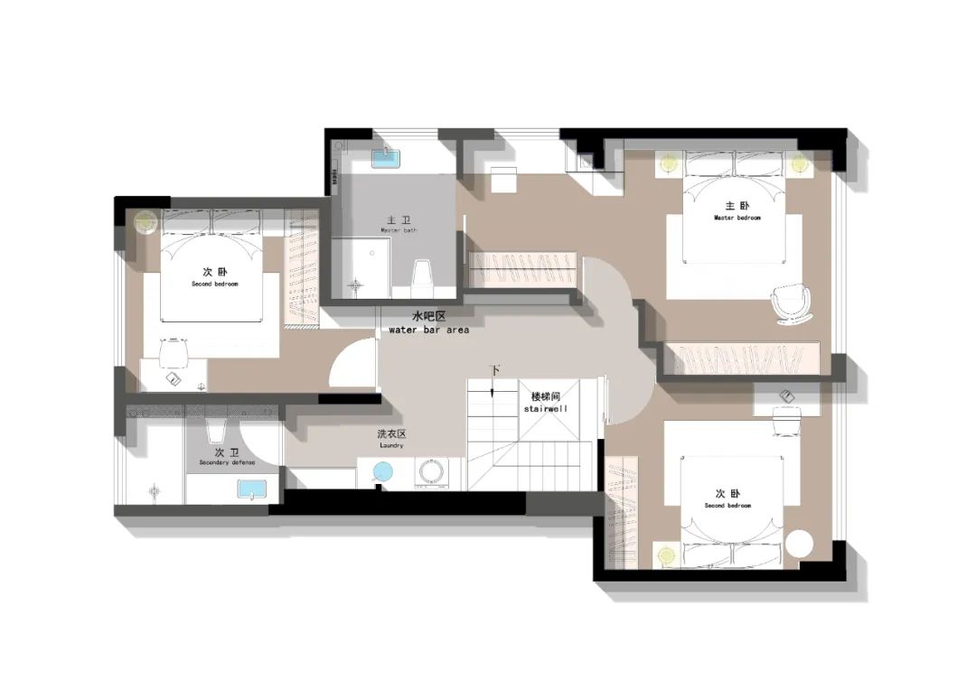 东原印未央现代下叠空间设计丨中国西安丨青马别墅设计-74