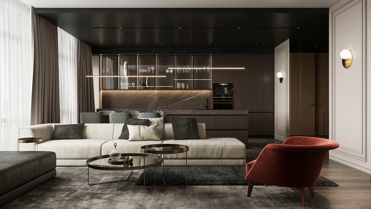 深色系公寓设计-0