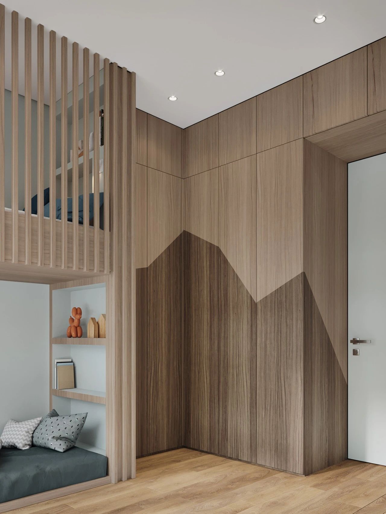 88㎡现代简约家居,原木与灰色打造温馨时尚空间-49