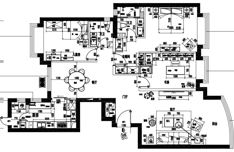 现代新古典的冷艳多彩空间-20