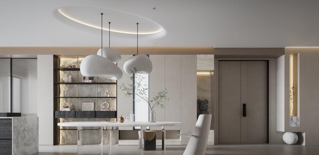 极简奶油私宅设计丨中国广州丨博睿设计-14