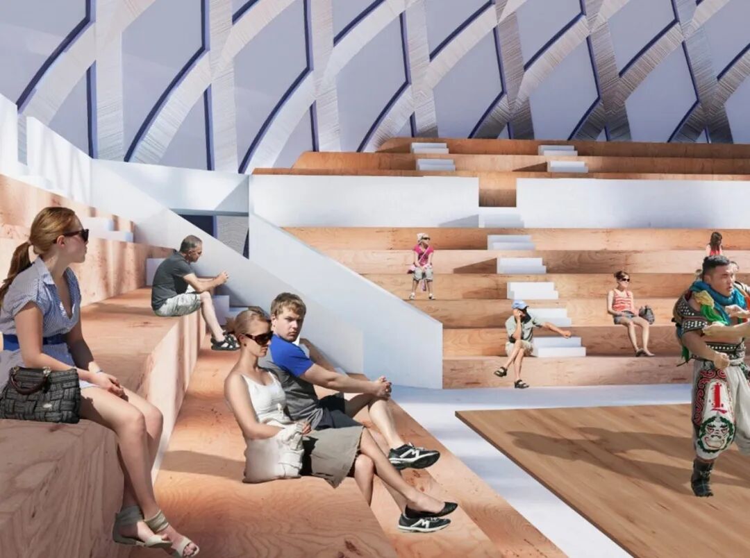 好抽象的展板形式!帅气学弟的优秀项目用“触媒理论+参数化建模”将传统蒙古包形态抽象转化!实现多功能现代化的城市综合体!-270