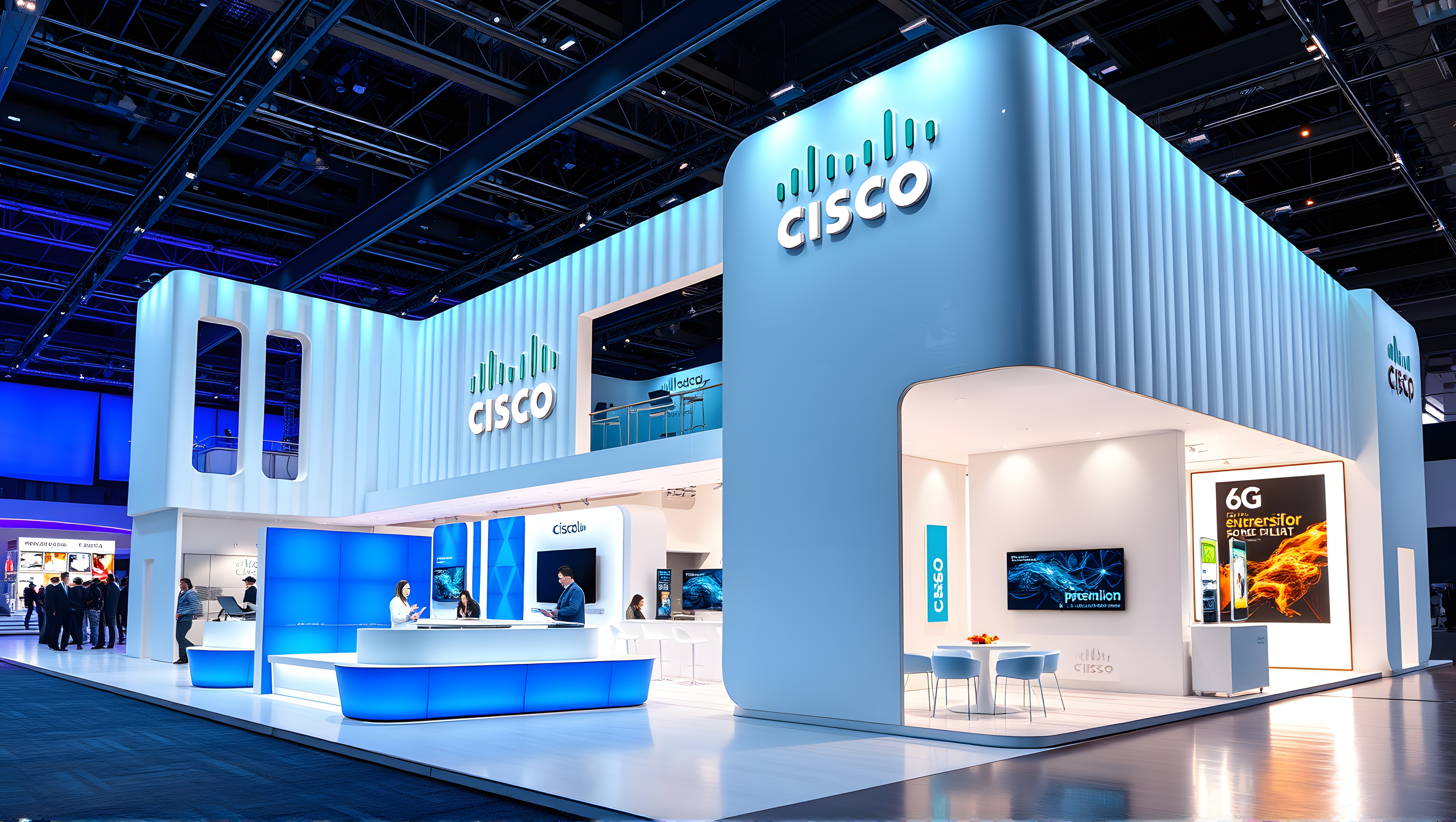 Cisco MWC booth design. Flux AI simulation generation.-15