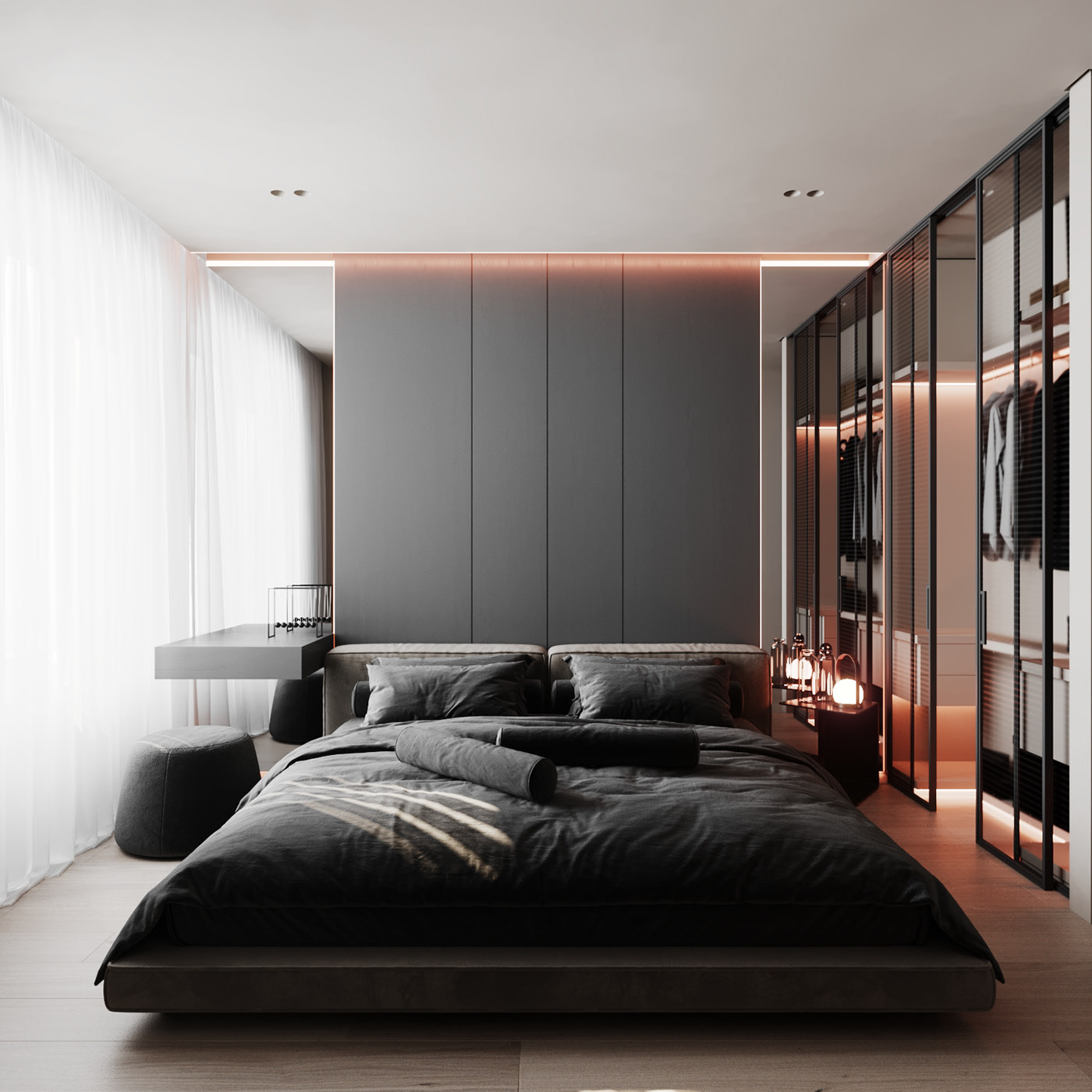 高级灰色系小空间公寓设计-12