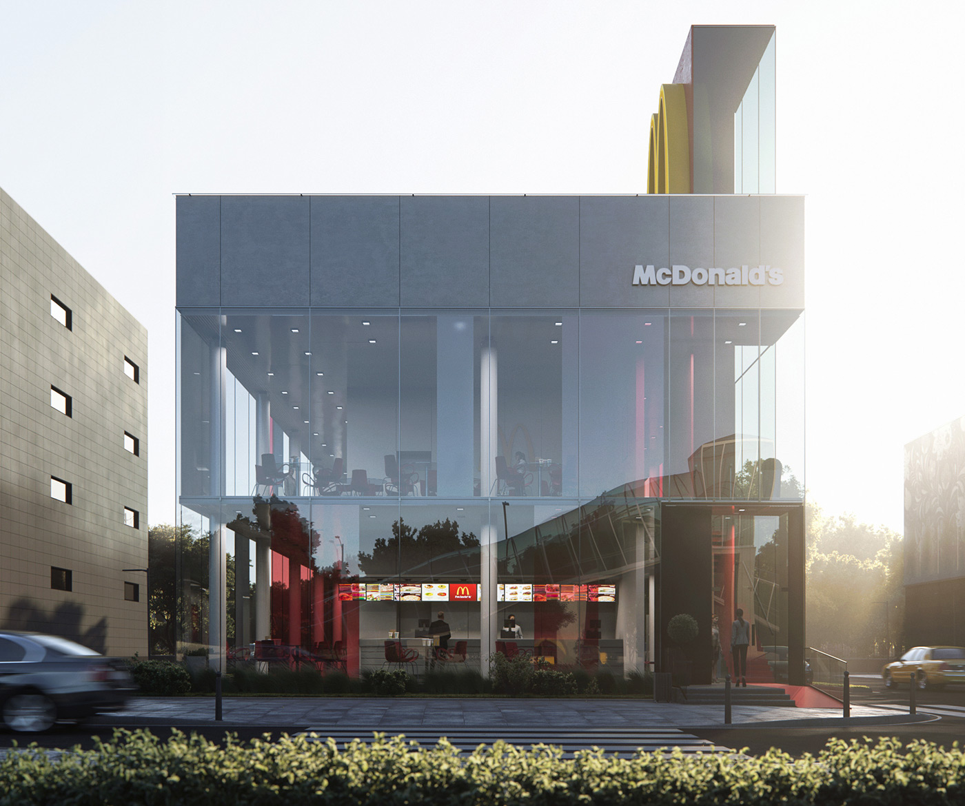 麦当劳,农贸市集与汽车市场的三维全 CG 设计-7