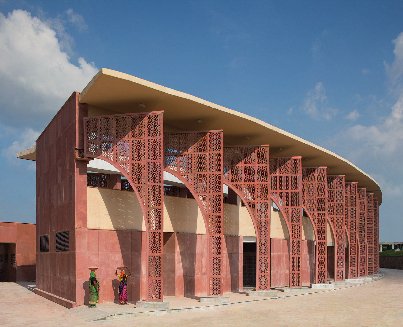 印度红拱螺旋城市市集-Avadh Shilpgram / Archohm Consults-87