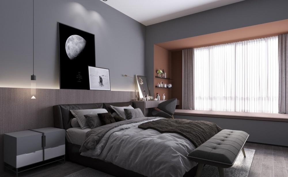 半日·现代简约,无主光源设计,个性斜顶,空间质感饱满-21