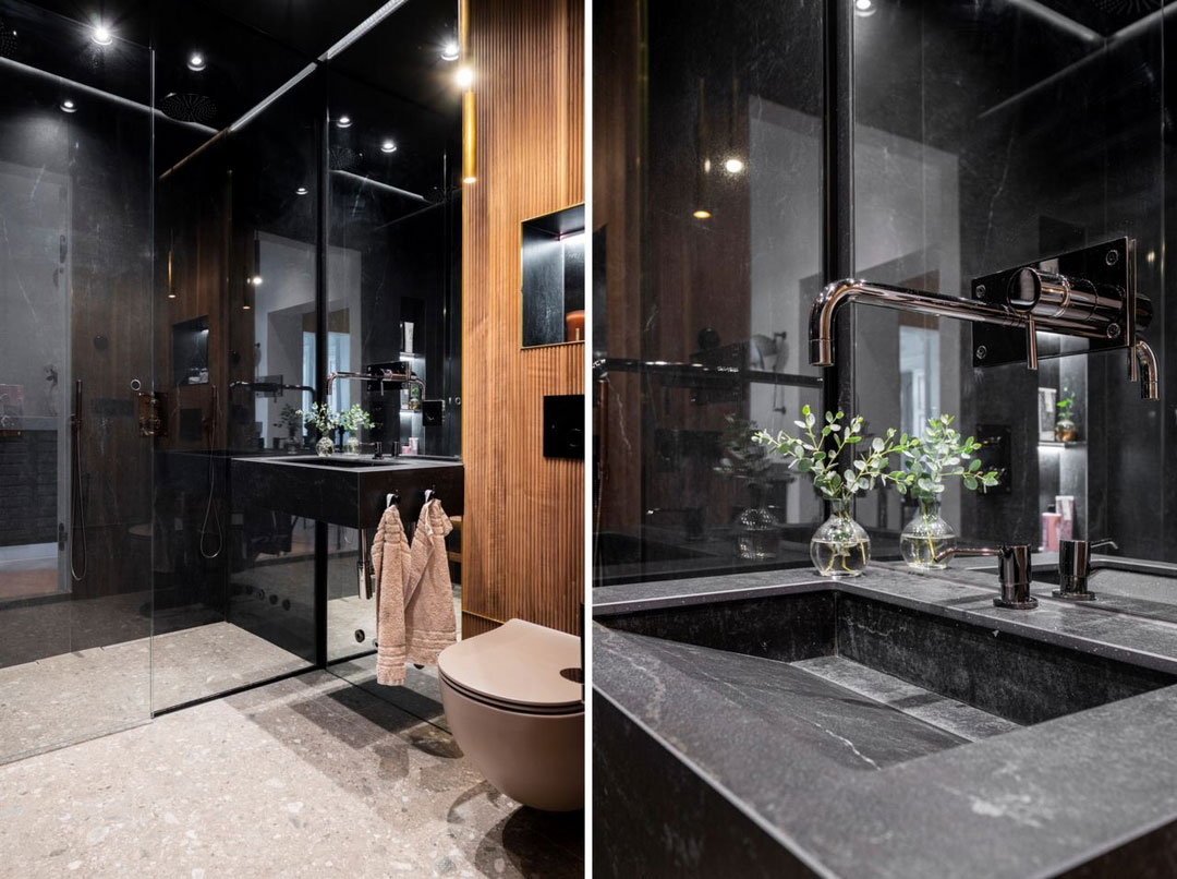 斯德哥尔摩独特公寓 | 黑白装饰的视觉冲击-23