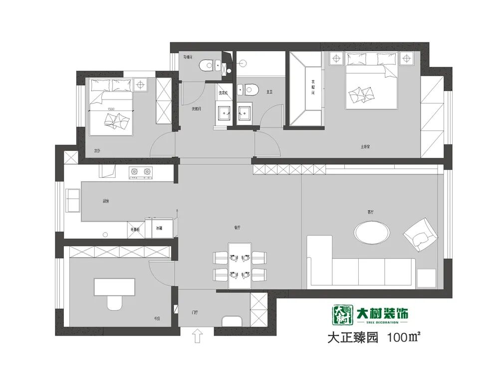 大正臻园 | 孙钰棋打造 100㎡极简空间 诠释品质生活-9