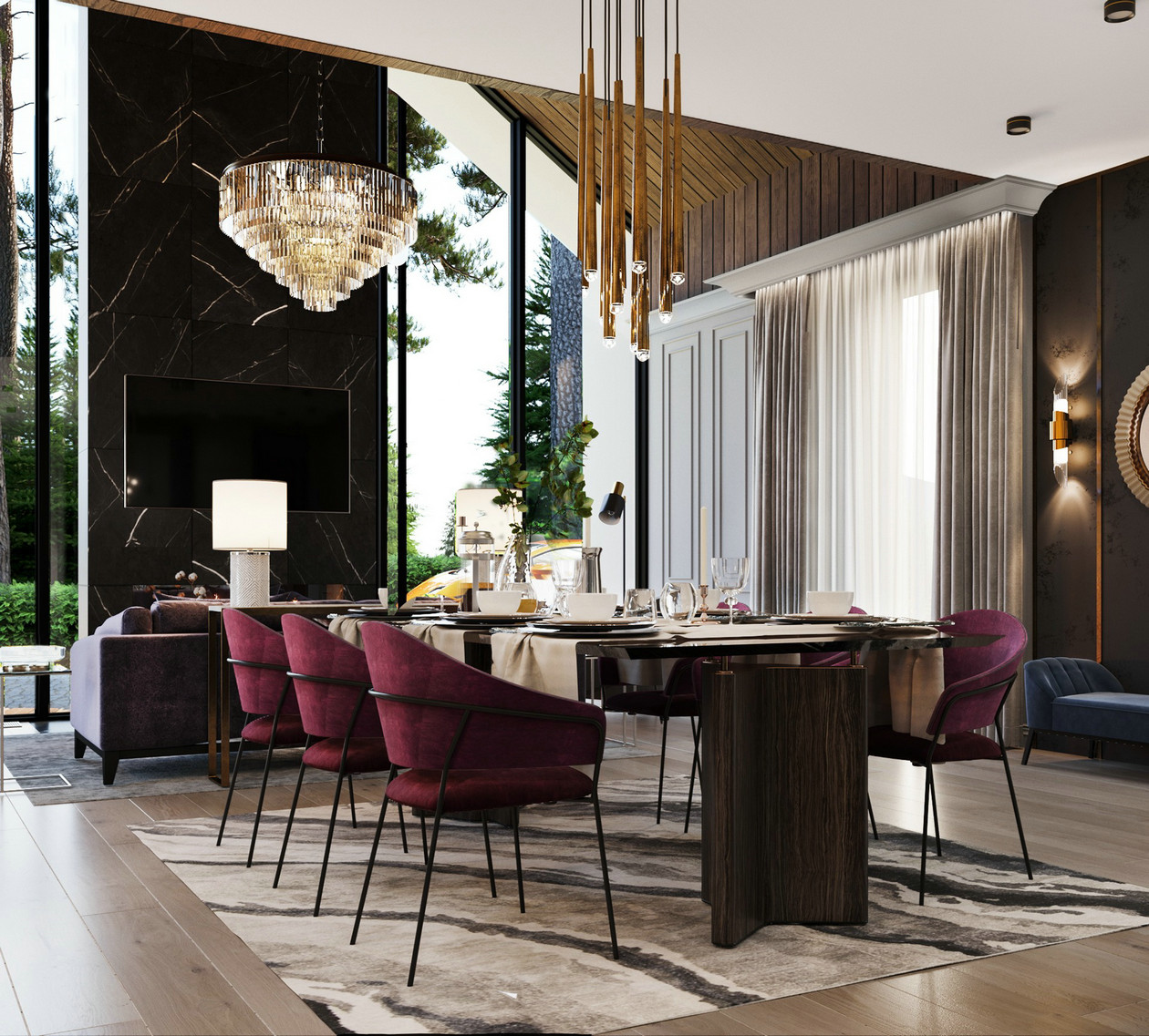 国外挑空客餐厅设计                     -1