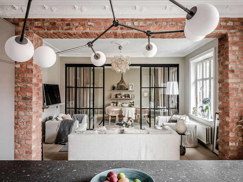 瑞典工业风公寓设计-2
