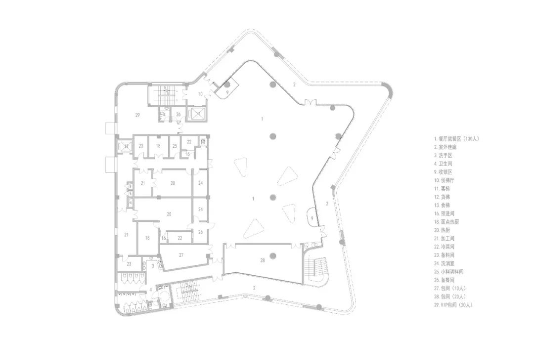 秦皇岛北北美食中心——海星造型的白色建筑空间-106